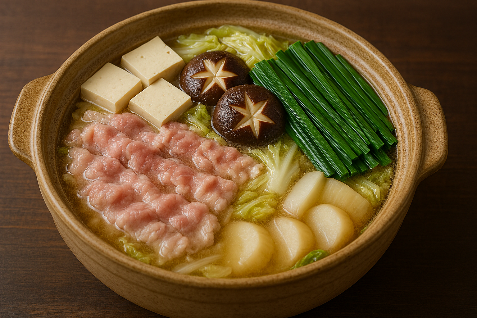 鍋（豚肉やニラ）